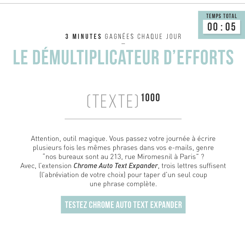 Le démultiplicateur d'efforts