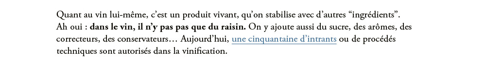 Dans le vin, il n'y a pas que du raisin