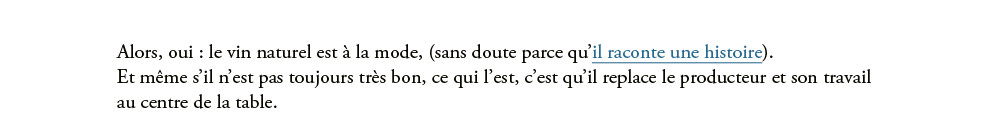 Le vin naturel, ça a du bon