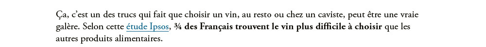 3/4 des Français trouvent le vin difficile à choisir (étude Ipsos)