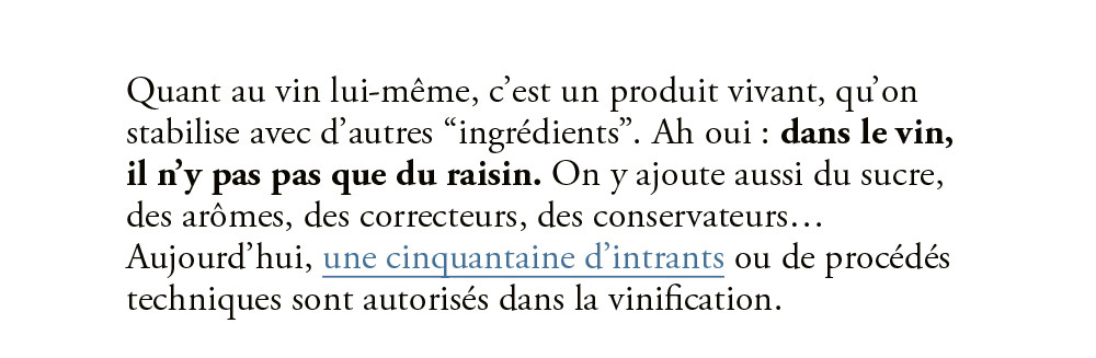 Dans le vin, il n'y a pas que du raisin